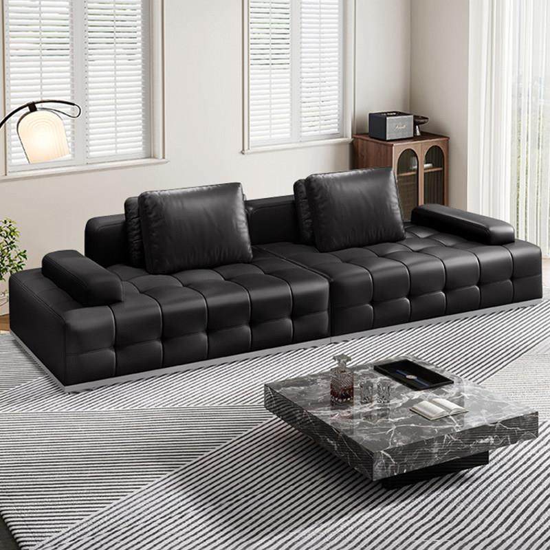 意式极简劳伦斯头层牛皮沙发现代轻奢小户型客厅直排模块真皮沙发,住宅家具,布艺沙发,淘宝优惠券,粉丝福利购,淘宝优惠卷