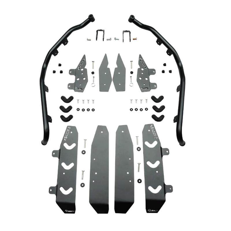 适用三阳剑齿虎400摩托车XS400T-2护杠保险杠防摔排气杠改装配件