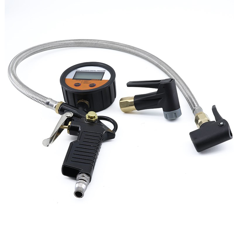 胎压表充气头胎压枪充气管改装公路车美法英嘴高压气管2分螺纹