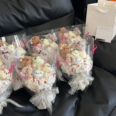 修狗花束毕业季花礼物生日小狗送情侣闺蜜创意可爱小众扭扭棒成品