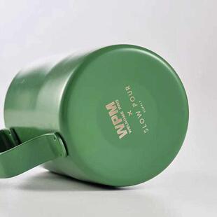 WPM惠家拉花缸专业咖啡拉花杯304不锈钢打奶缸斜口奶泡杯#22圆嘴