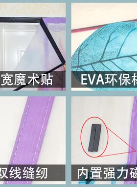 空调门帘秋冬保暖加厚家挡51488风寒吸免打孔磁性用自试防衣间隔