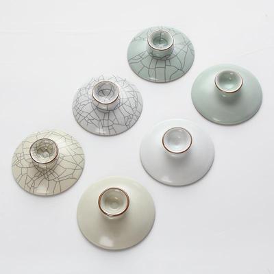 三才汝窑盖碗茶杯盖子茶碗功夫单盖单个陶瓷配件零配茶具家用
