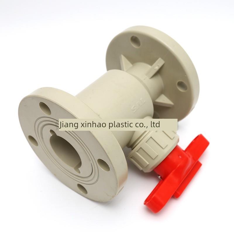 pph法兰球阀耐腐耐酸碱PP化工聚丙烯塑料球阀DN15-300法兰式球阀