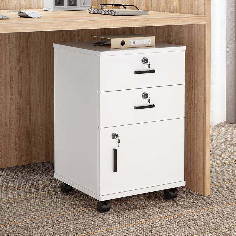 免安装矮柜a4收纳落地活动柜办公室资料柜桌下带锁文件柜木质柜子