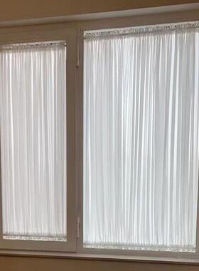 纱遮挡蓬纱帘粘贴卫间专用卧透光不透人隔断室免打孔curta生绷775