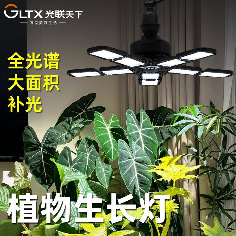 光联天下 全光谱led植物补光灯热植龟背竹海芋春羽生长灯自然白光