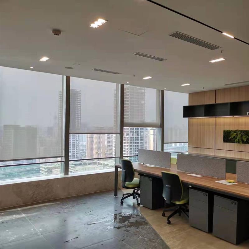 成都定制l窗o叶go图案热公司办公室pvc卷帘帘百10333隔全遮光升降