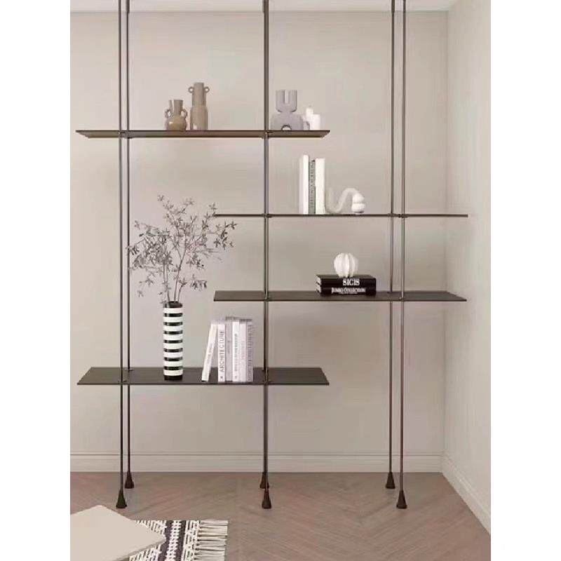 金属立柱圆管连接件铝合金层板吊杆支撑顶天立地书架不锈钢展示架