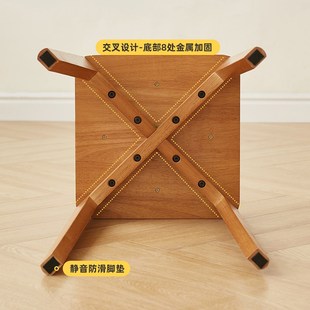 凳梳妆凳 凳子可叠放化妆凳简约家用结实矮凳餐桌椅实木凳高级换鞋