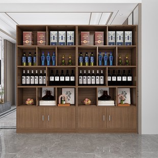 家用酒水烟酒柜子 酒柜靠墙客厅展示柜隔断置物架白酒架2023年新款