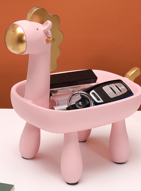 现代轻奢进门马摆件玄关钥匙收纳鞋柜客厅酒柜电视柜装饰乔迁礼物