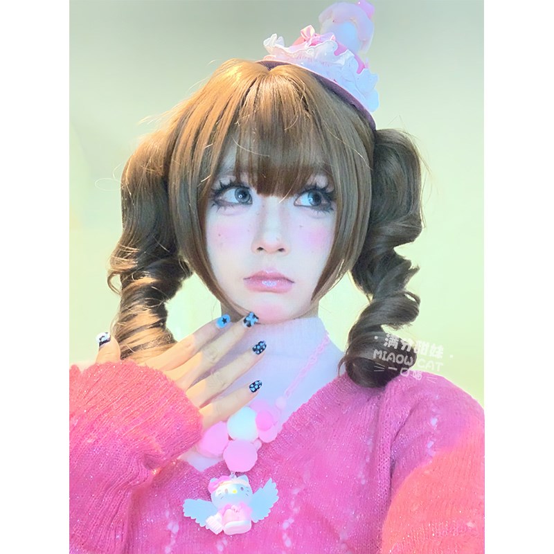 一口喵【满分甜妹】假发虎口夹lolita新款女日常网红短发自然全头