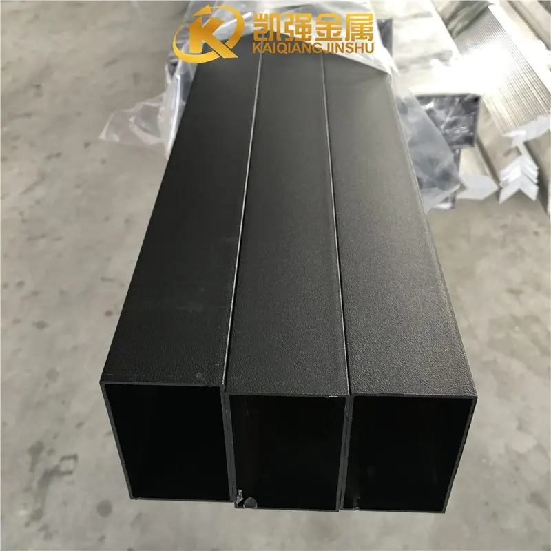 现货黑色铝方管矩形管铝合金方管型材76*44*1.2mm烤漆矩管铝方通