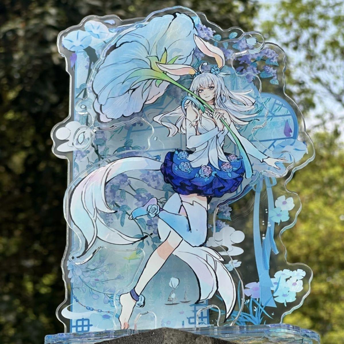 新款王者荣耀游戏公孙离两款立牌15㎝摆件房间(单插一体)
