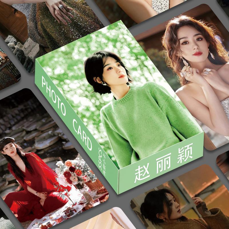 赵丽颖高颜小卡55张写真周边三寸圆角不重复拍立得自印LOMO卡