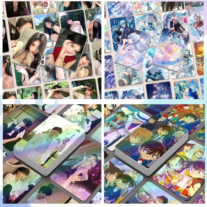 明星镭射卡片明星偶像同款周边小卡韩团专辑lomo卡片自印55张盒装