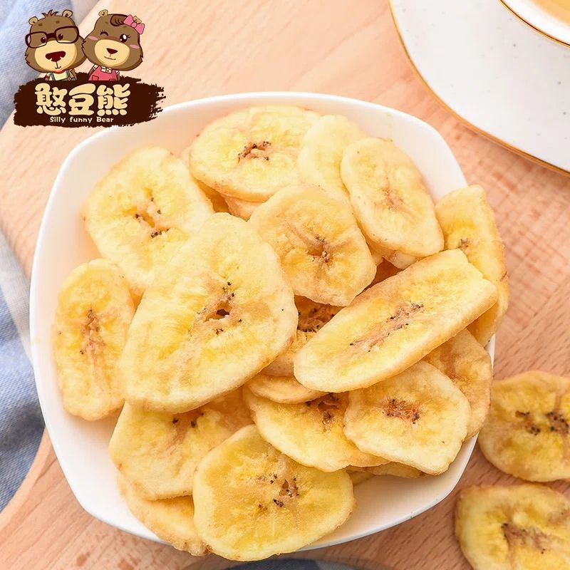 憨豆熊香蕉脆片香蕉干进口特产水果干儿童休闲零食小吃食品批发