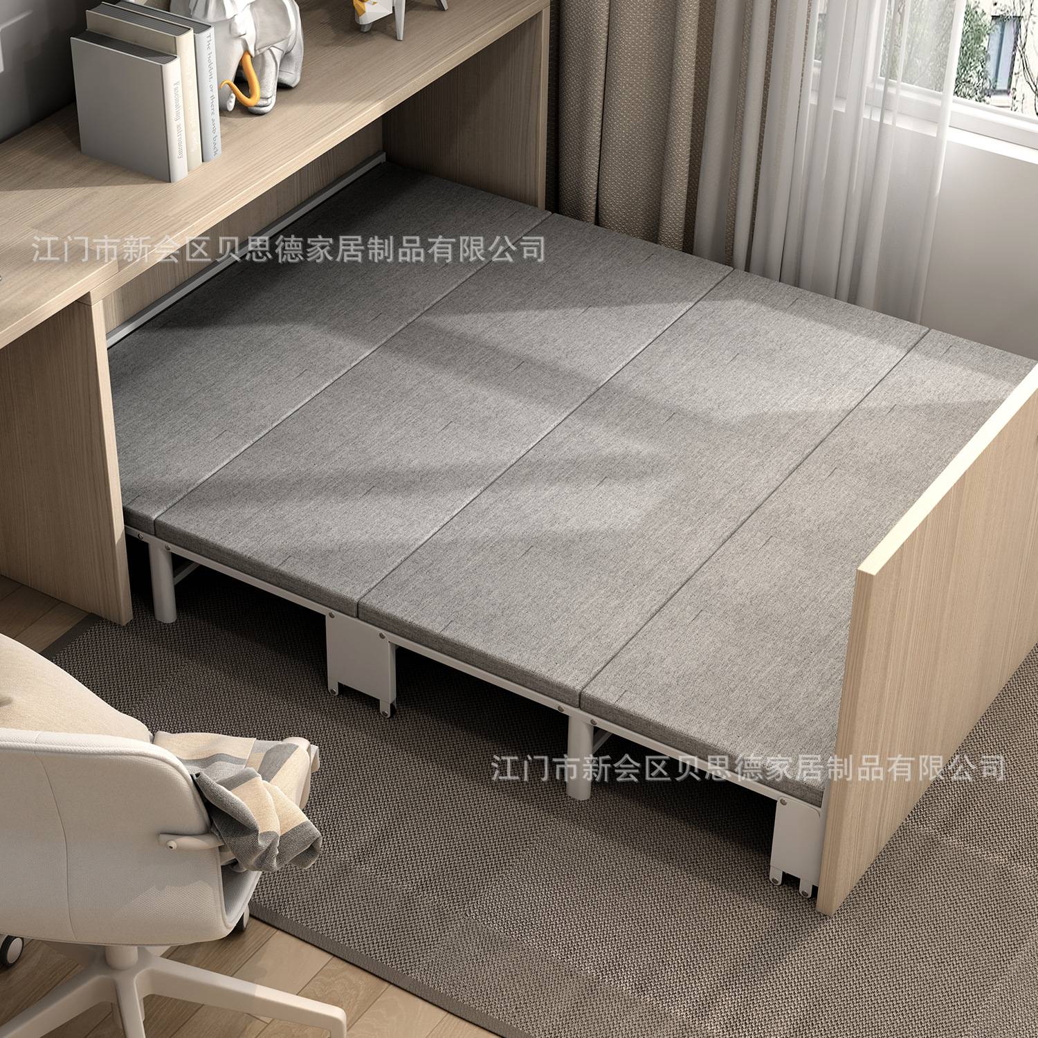 午休折叠床 单人家用双人床多功能抽屉式午睡床书房入柜式隐形床