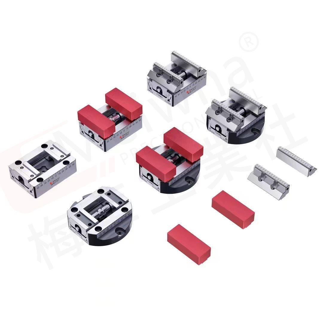 高精0.01自定心虎钳四五轴转台夹具零点板cnc工装不锈钢