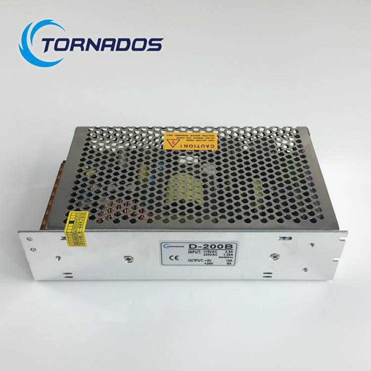200W5V24V双路输出开关电源5V10A+24V6A双组直流工控电源D-200B