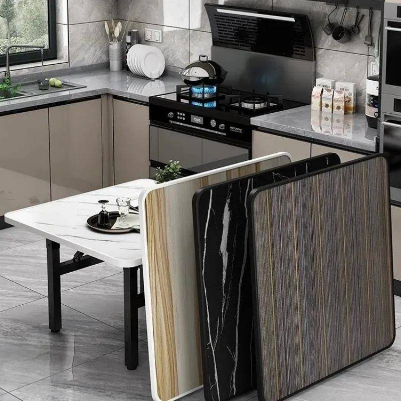 正方可折叠餐桌四方小VTO桌子厨房用用饭桌简易形家折叠桌出租屋