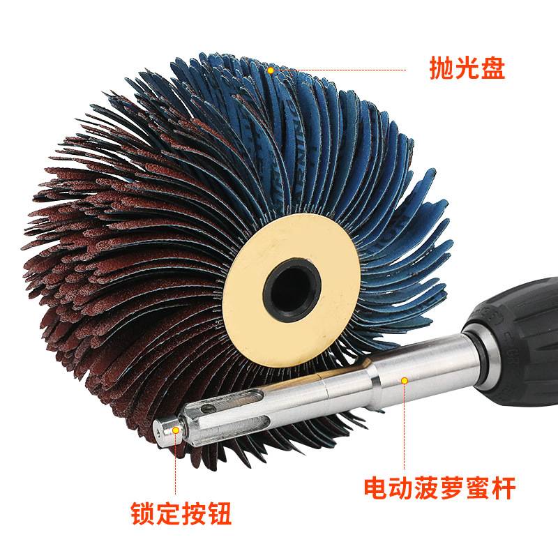 BL21 电动菠萝蜜机21V充电异形打磨机砂布轮木工刷凹槽线条抛光轮