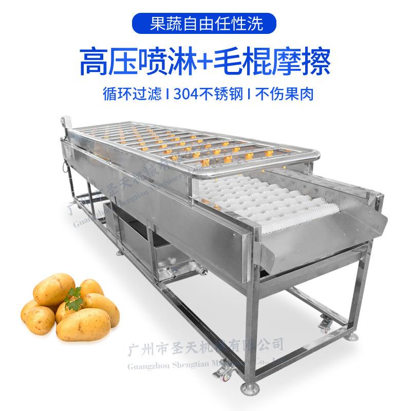 高压喷淋毛刷式清洗机多功能苹果百香果果蔬水蜜桃柠檬土豆