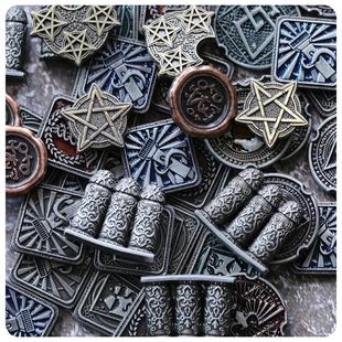 【月间幽影】诡镇奇谈卡牌版第二季金属币指示物墨鱼游戏桌游配件