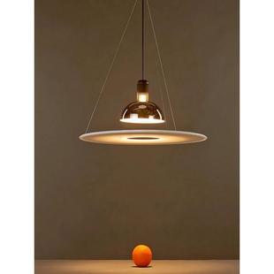 设计师意大利极简飞碟吊灯餐厅灯高级感岛台餐饭桌吧台护眼吊线灯