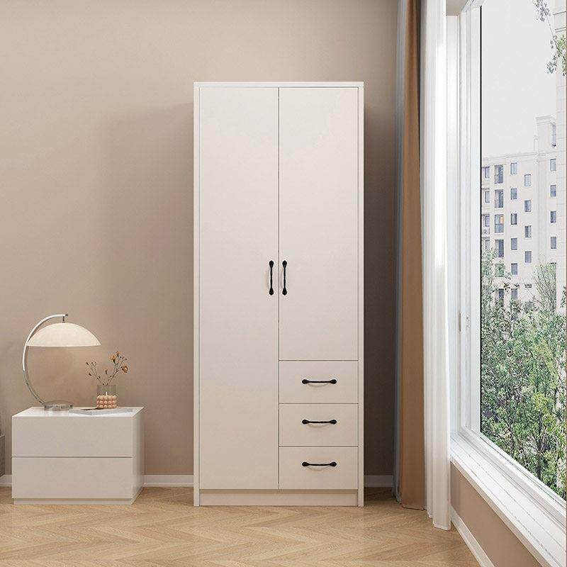 实木两门衣柜阳台柜收纳柜靠墙落地储物置物柜多层大容量杂物柜子