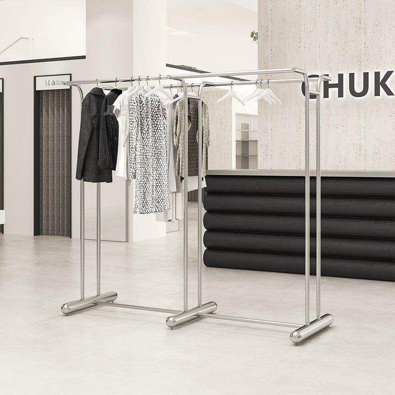 服装店陈列道具不锈钢落地式双排新款女装店童装店中岛架展示架子,商业/办公家具,服装展示架,淘宝优惠券,粉丝福利购,淘宝优惠卷
