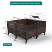 组缸乌龟饲养箱水龟深水龟用玻璃缸龟带排水带爬梯内嵌缸