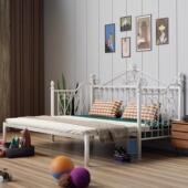 多功能折叠铁艺沙发床坐卧两用床铁架床双人不锈钢抽拉式 伸缩铁床