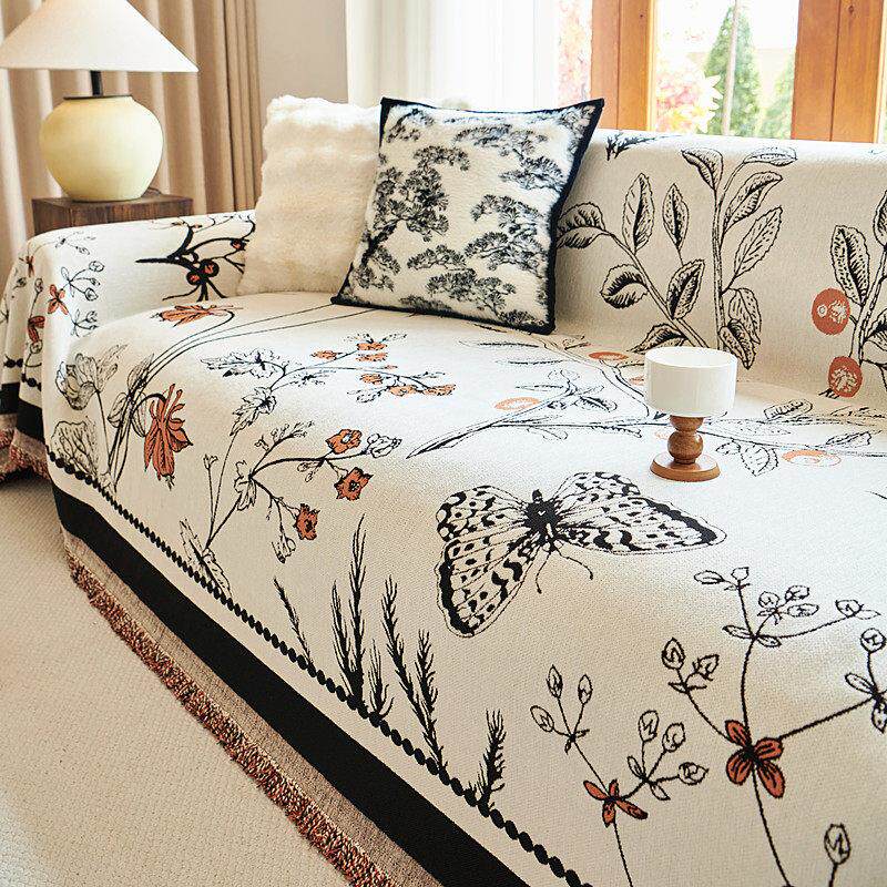 覆古风2025沙发巾新款四季通用盖布全包防猫单人大中尺寸高级套罩