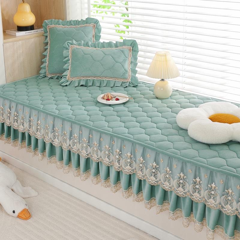 飘窗垫窗台垫定做新款防滑毛绒榻榻米沙发垫卧室落地窗阳台坐垫子