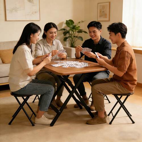 折叠桌家用棋牌桌小户型手搓麻将四方桌正方形简易掼蛋专用小桌子