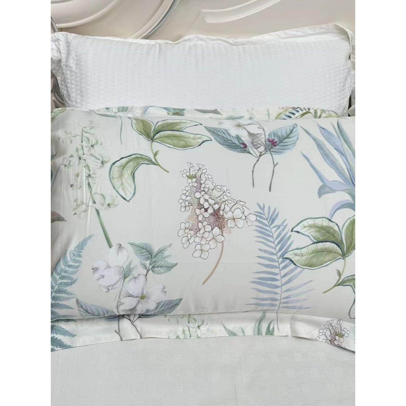 奥地利兰精天丝印花枕套莱赛尔纤维4874宽边丝绸凉爽夏季一对价格,床上用品,枕套,淘宝优惠券,粉丝福利购,淘宝优惠卷