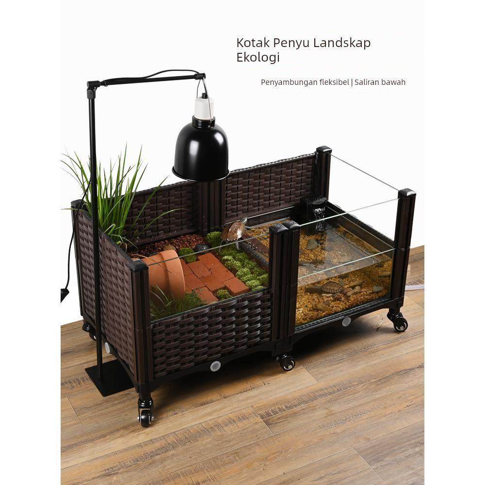 黄缘龟专用饲养箱生态乌龟缸家用大型造景玻璃养带晒台种植箱别墅,宠物/宠物食品及用品,龟缸,淘宝优惠券,粉丝福利购,淘宝优惠卷