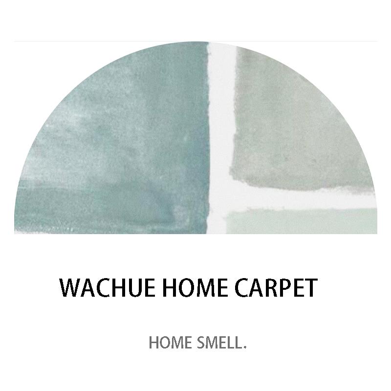 半圆形地毯北欧入户门厅地垫素色简约客厅卧室床边地毯扇形地垫