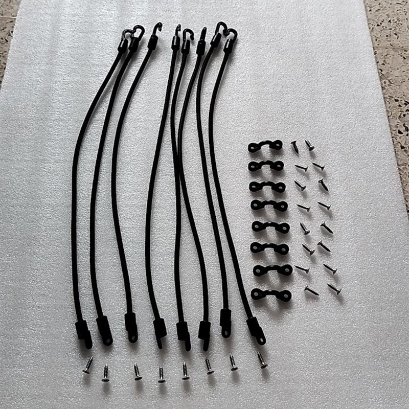 供应游船独木舟冲浪板皮s划艇配件黑色螺丝固定乳胶丝弹力绳无挡