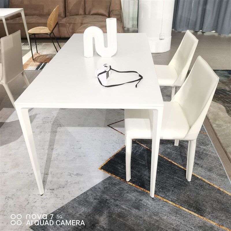 德利丰岩板餐桌家用小户型饭桌A意式岩板餐桌椅组合极简餐桌长方