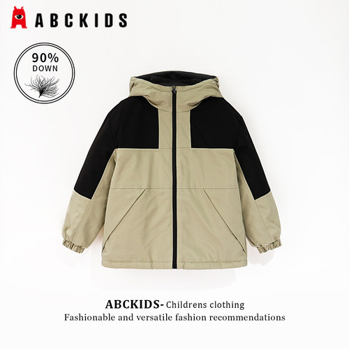 abckids男童冲锋衣羽绒服