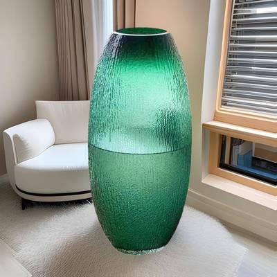 大号落地菩提玻璃花瓶水培植物居客厅室内插花富贵竹装饰花瓶摆件