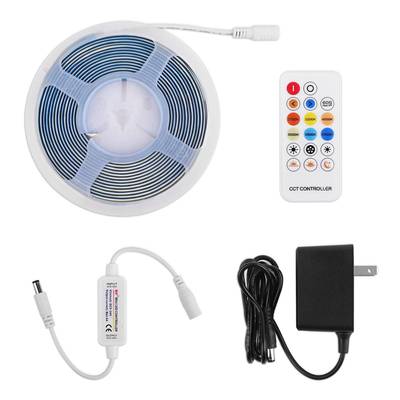 24V COB LED灯带5M高密度576led/m柔性LED灯带调光2700K-6500K LE