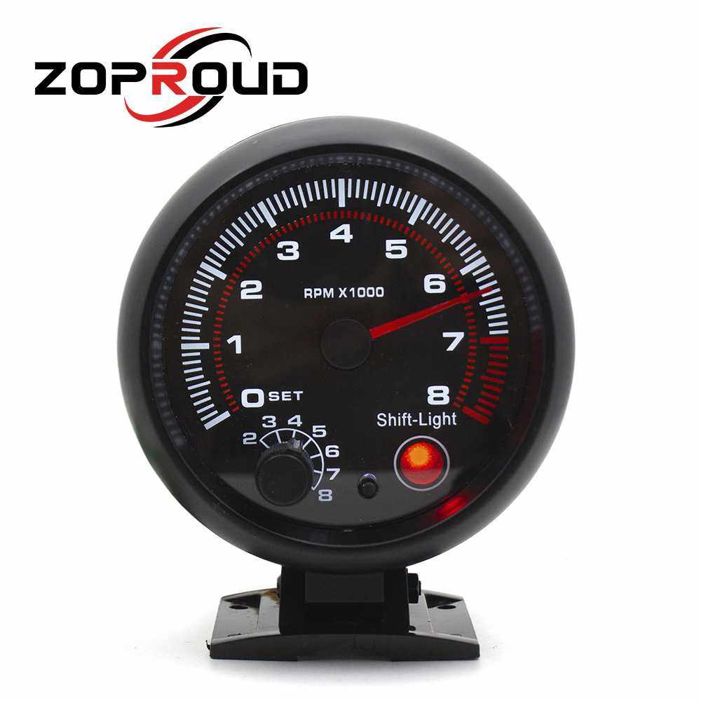 95MM汽车改装转速表3.75英寸通用0-8000RPM报警功能