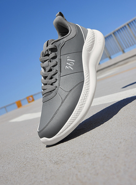 361°男鞋运动鞋冬季革面保暖黑色鞋子NFO软底跑步鞋舒适轻便跑鞋