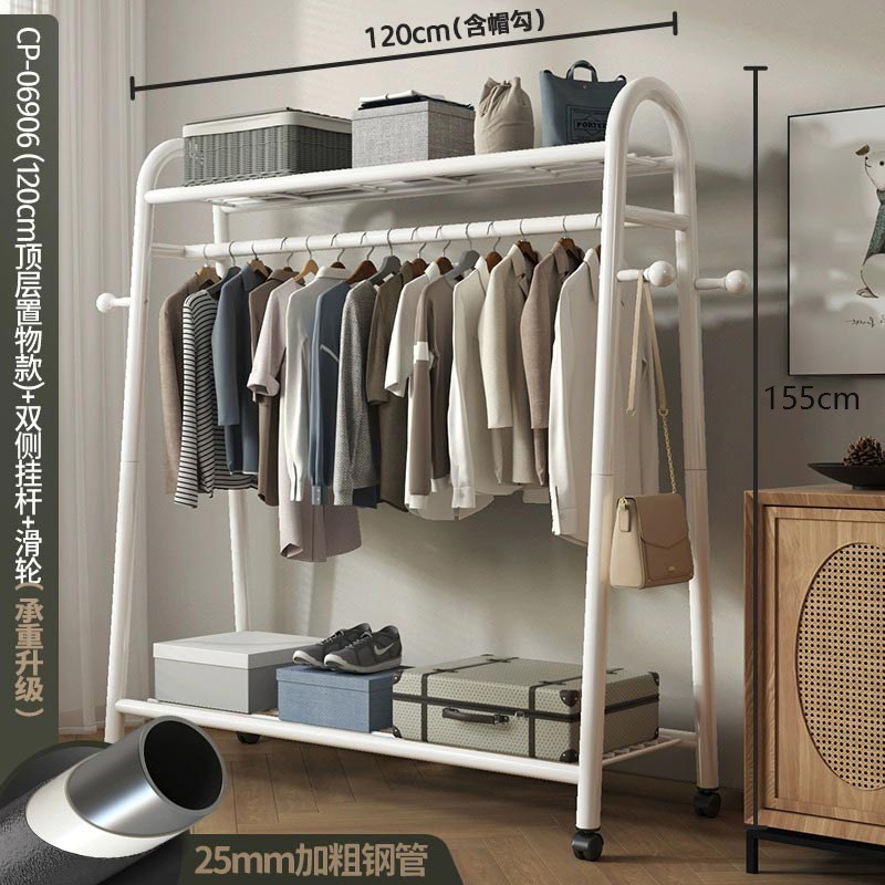 衣柜家用卧室简易构出租房用衣帽架结实耐用挂衣架收纳Y衣橱全钢