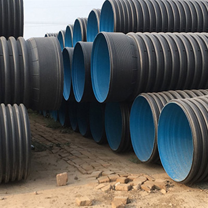 HDPE双壁波纹管厂家定做HDPEH双壁波纹管塑胶管排水排污管