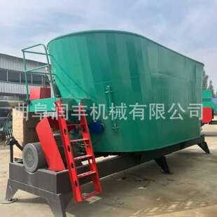 电动拌草车 牛羊稻草TMR青储搅拌机养牛场配套饲草混合机36方立式